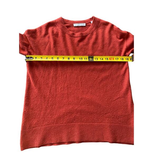 Vince 100% Cashmere Long Sleeve Sweater Top Russet Orange Womens Small MSRP $320 - Picture 9 of 10